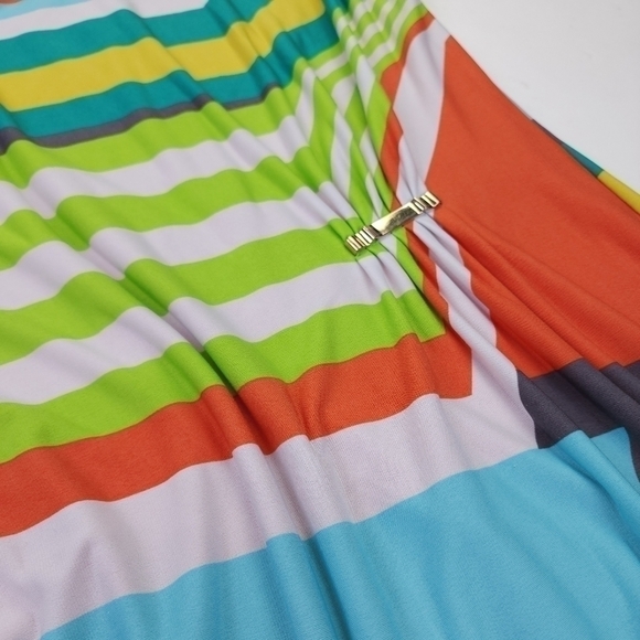 Tahari Multicolored Striped Dress Sz 14 - Picture 10 of 16